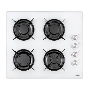 Vestel AO-6104 YB-DG Beyaz Cam Ankastre Ocak